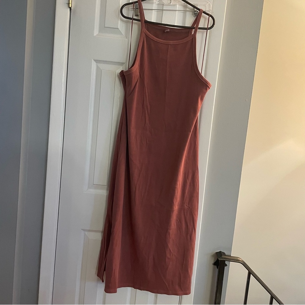 Sleeveless Ribbed Bodycon Dress in Mauve by Old Navy